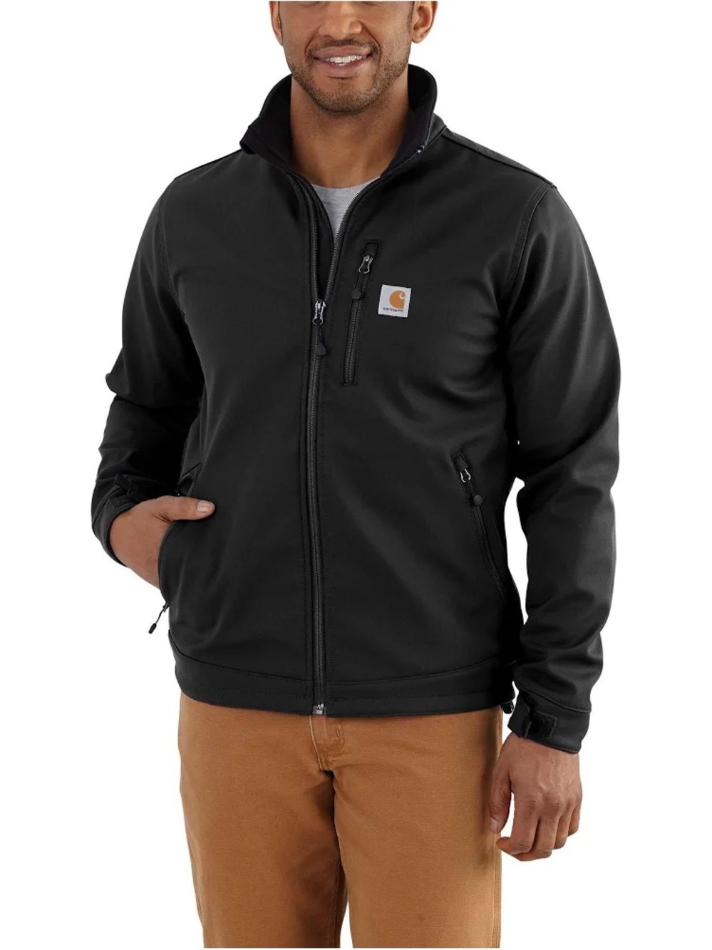 Carhartt Crowley Rain Defender Relaxed Fit Soft Shell Jacket 2XL Tall Black Zip
